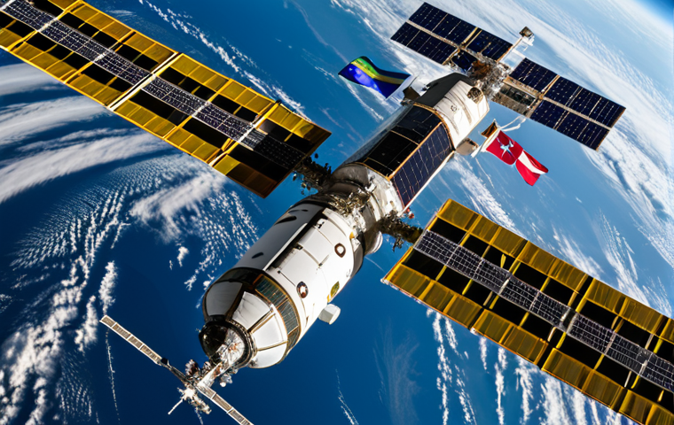 우주 식민지의 지속 가능한 개발과 윤리 - Space Agriculture**

"A futuristic hydroponic farm inside a space station, vibrant green plants grow...