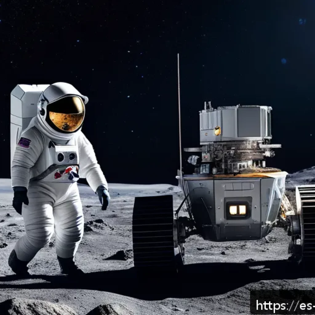 우주 식민지에서의 자원 착취와 윤리 - A futuristic scene depicting a responsible space mining operation on an asteroid, featuring advanced...
