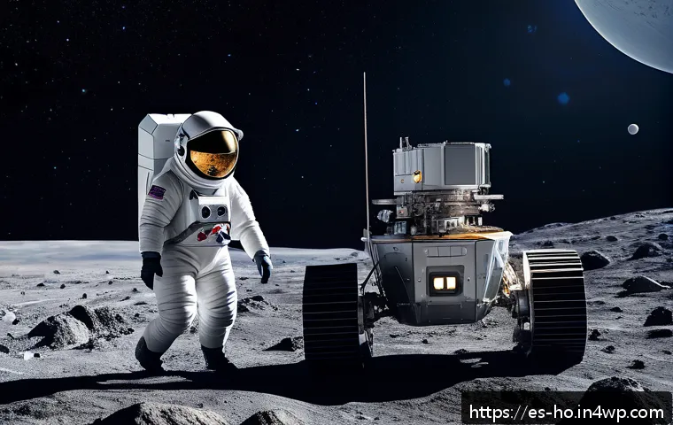 우주 식민지에서의 자원 착취와 윤리 - A futuristic scene depicting a responsible space mining operation on an asteroid, featuring advanced...